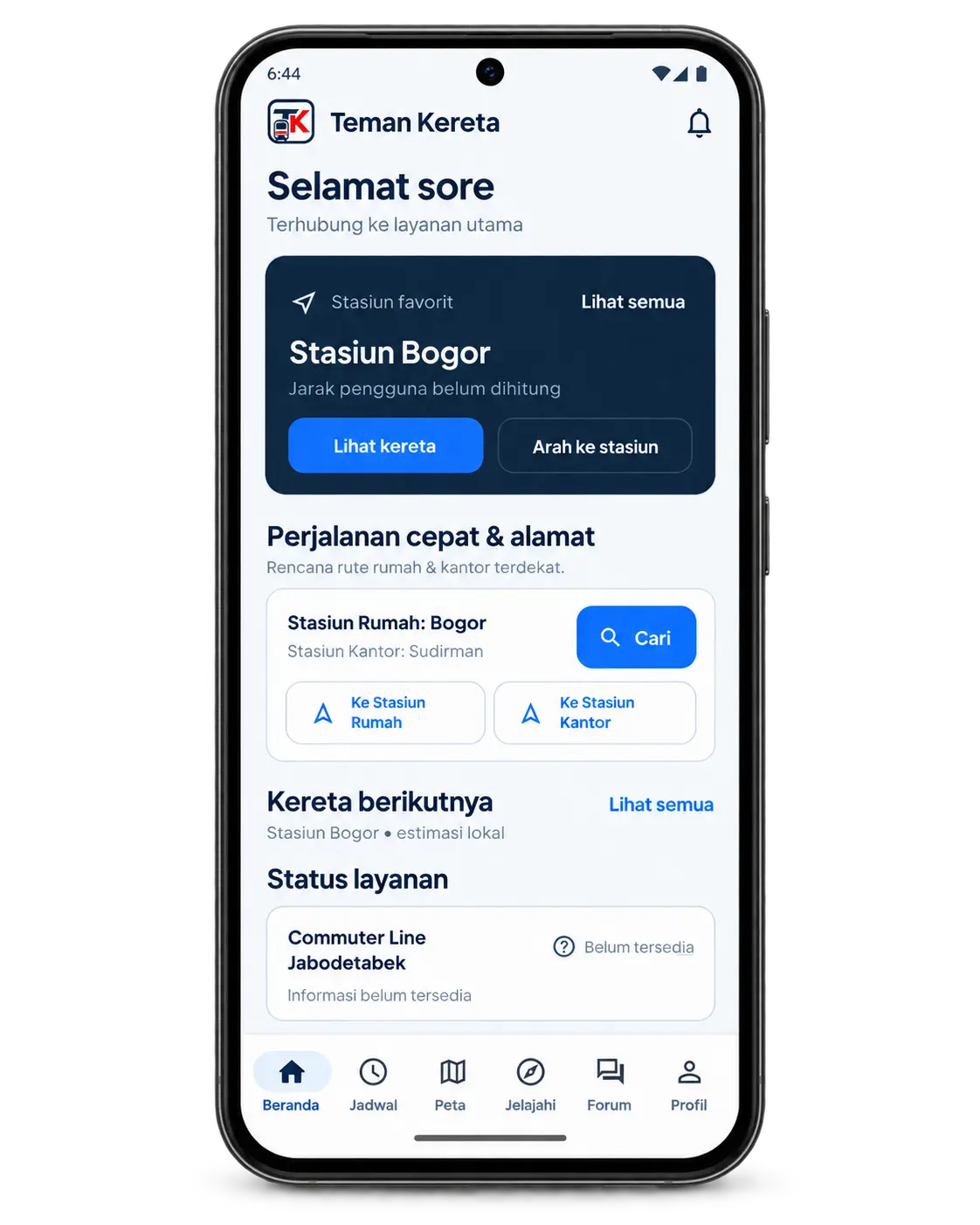 Tangkapan Layar Fitur Teman Kereta